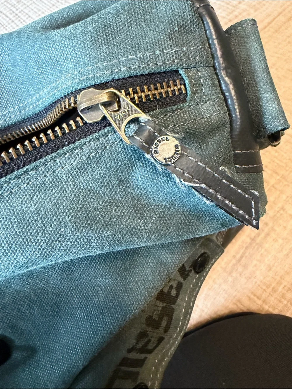 Vintage DIESEL Green Canvas Messenger Bag